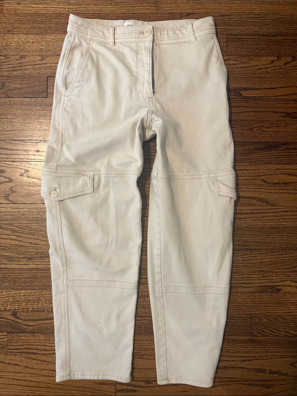Aritizia Wilfred Cream cargo Straight-Leg Trousers